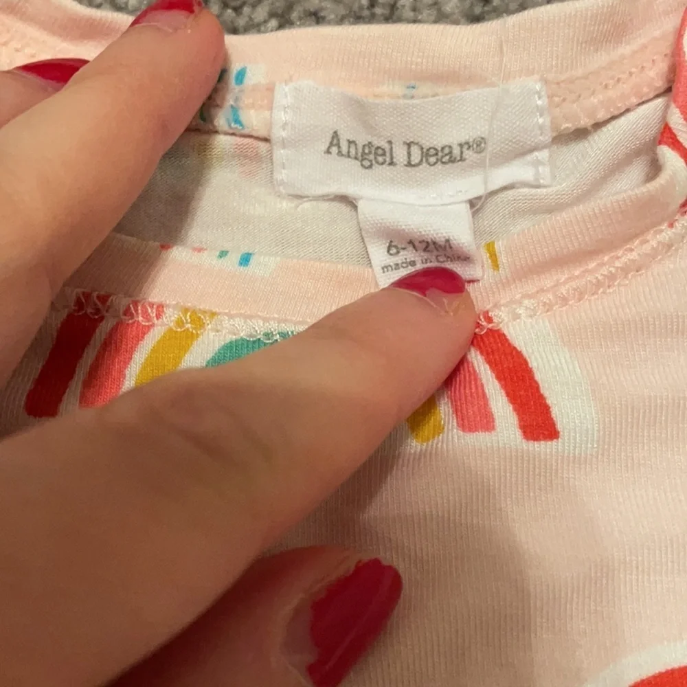 Angel Dear Pink Rainbow Pajama Set